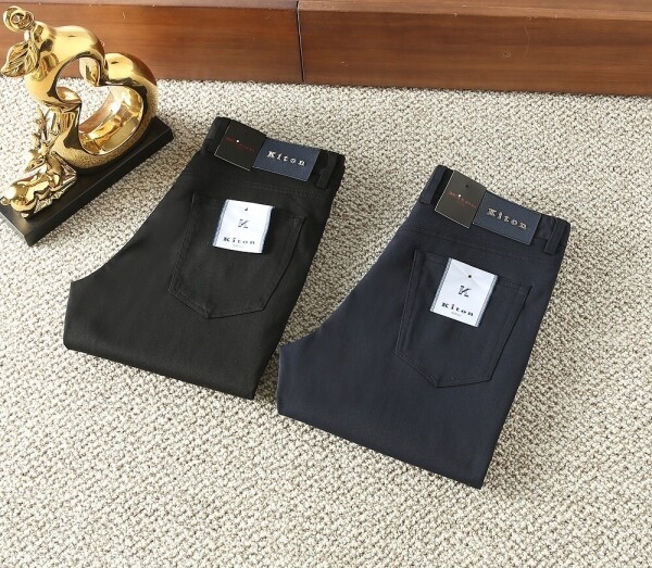 위핑,Kiton 남성 캐주얼 데님 팬츠